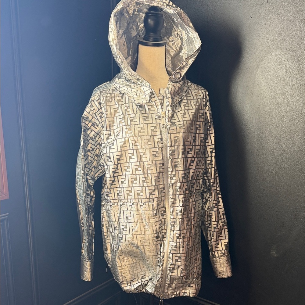 Fend x Nicki Minaj  Silver Hooded Jacket